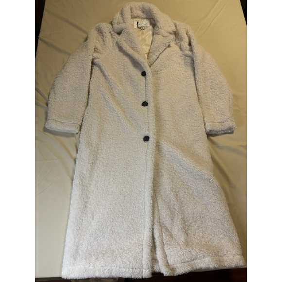 Cupcakes And Cashmere Women’s Long Teddy Coat Faux Shearling Sherpa S - Picture 1 of 6